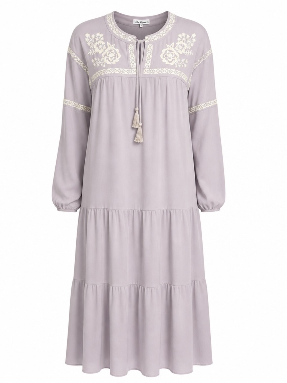 In Loom NWT Size Large long sleeve lavender maxi dress lined